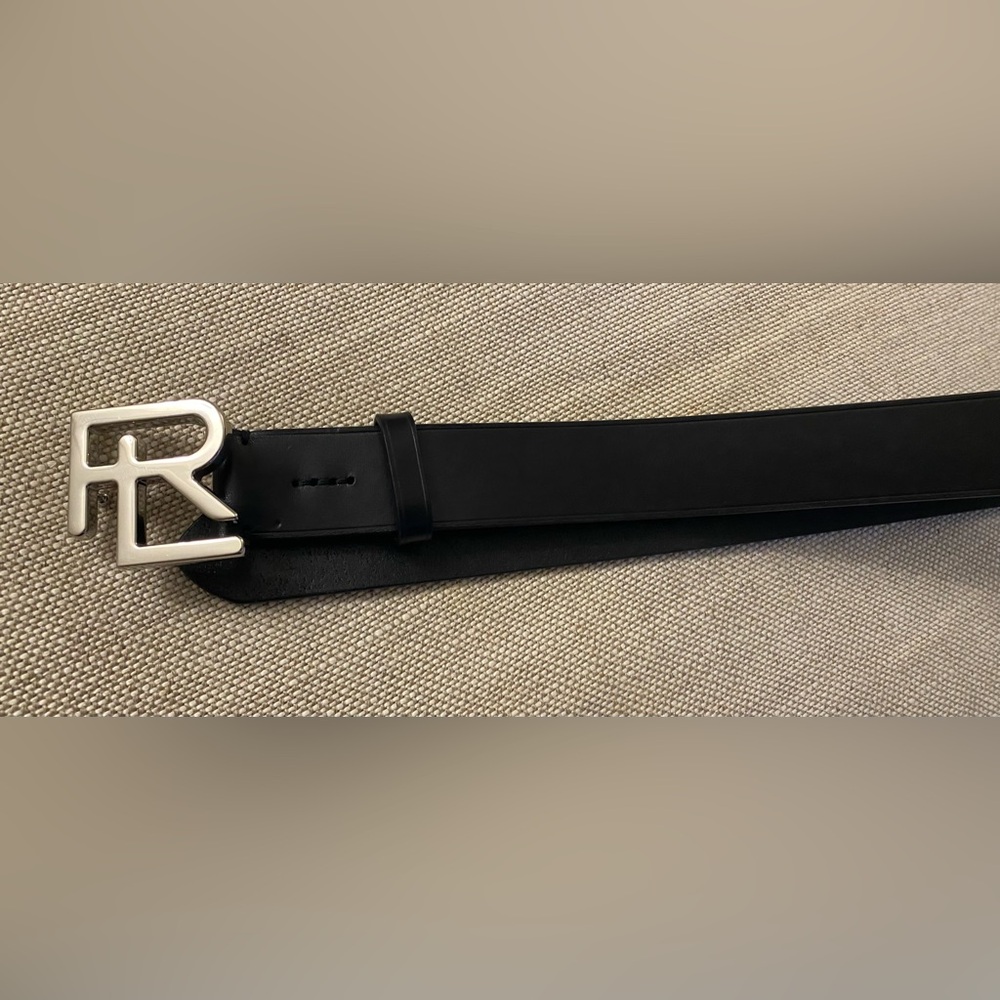 Ralph Lauren Purple Label RL Vachetta leather belt black men’s size 32 waist